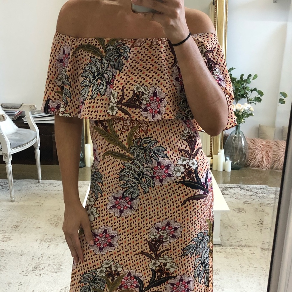 Zara - off the shoulder floral dress